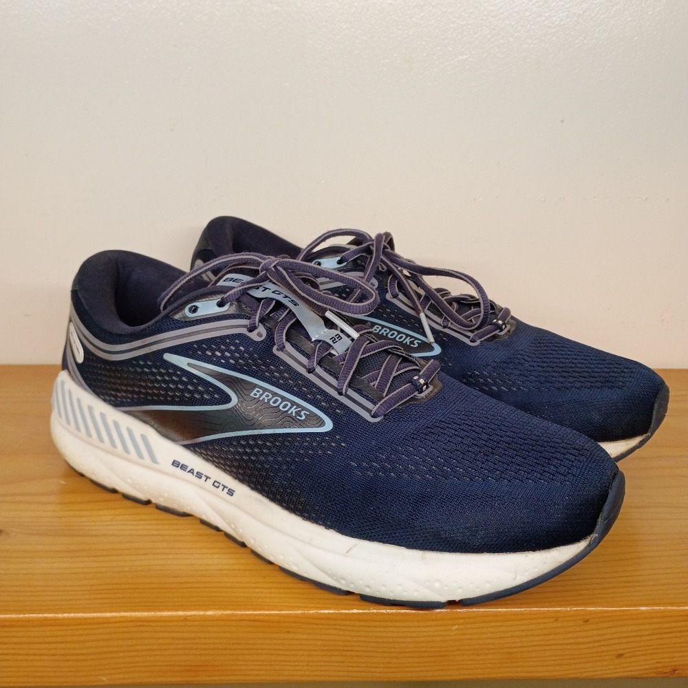 Brooks Beast GTS 23 Men's Running Shoes Sneakers Blue‎ White 10.5 D